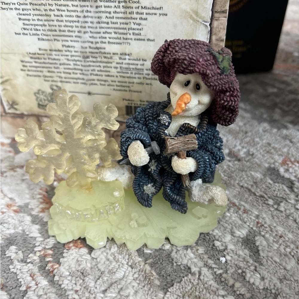 Boyds Bears Snowman with Hammer - Purple and Green